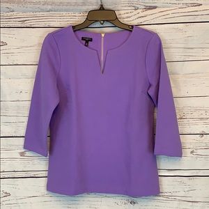 Talbots Purple 3/4 Sleeve Top Sz Medium Petite!